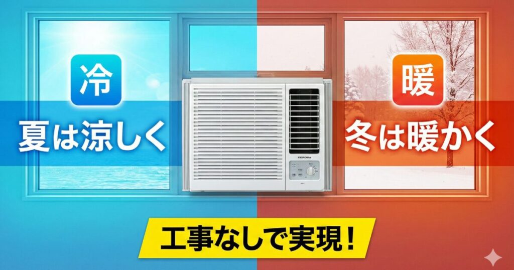 エアコンが付けられない部屋の最適解。「冷暖房兼用」窓用エアコンなら、1台で夏も冬も乗り切れる【コロナ CWH-A18系】